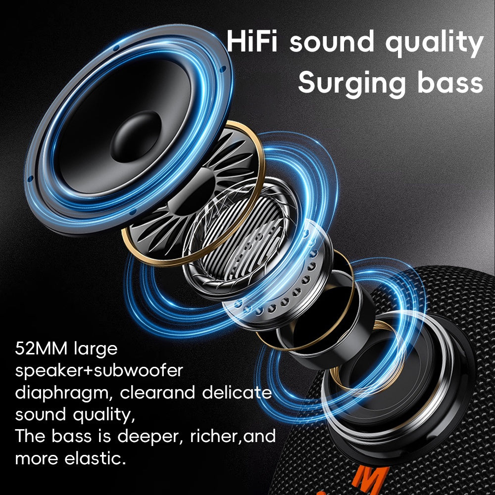 Wireless Outdoor Bike Speaker with Removable Bike Mount; Wireless Bike Speaker; USB Rechargeable Portable Speaker Suitable for Mountain Bikes, Road Bikes, Cycling, Bicycle Speaker