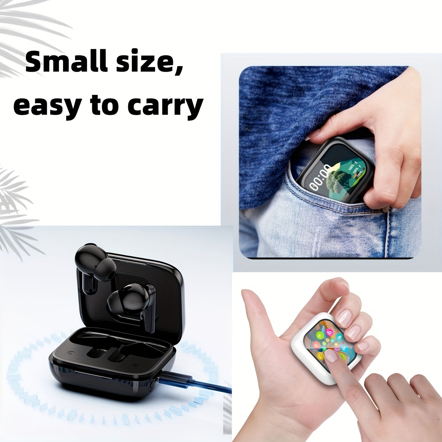 ANC Noise Cancelling AI Translation Headphones, Multi-Chinese Translation, with LCD Screen, In-Ear Comfortable Wear, Suitable for Business Meetings, International Travel
