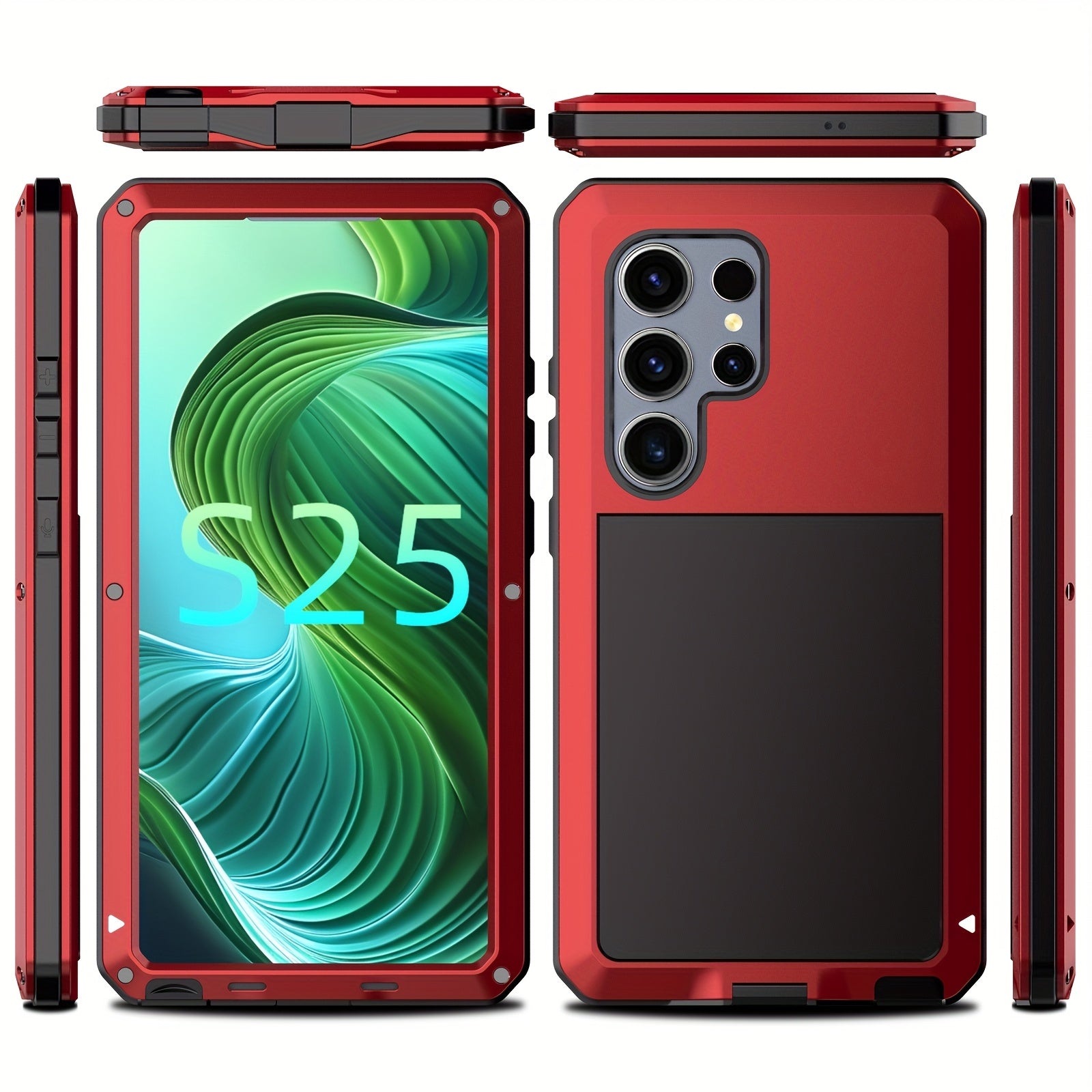 Phone Case - Suitable for Samsung S23Ultra/S24Ultra Heavy Metal Drop Protection Case, Built-In Glass Screen Protector, Dustproof And Shockproof Rugged And Durable
