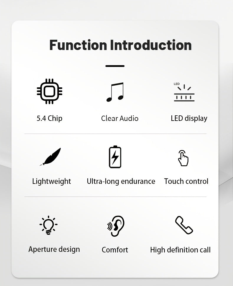 MSHUKCOE Ultra Compact Mini Wireless In Ear Wireless Earphones 5.4- True Wireless, Noise Cancelling, High Fidelity Sound Quality, All Day Invisible Design, Touch Control, USB-C Charging, Choice For Running And Sleeping, Compatible With All Phones