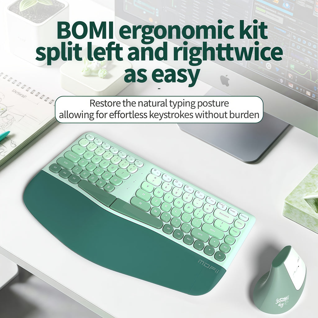 The New Keyboard And Mouse Set from KLZO Boasts an Ergonomic Design, Offers Support for The Wrists, Promotes Hand Health, Helps Prevent Tenosynovitis, Features Wireless Wireless Connectivity