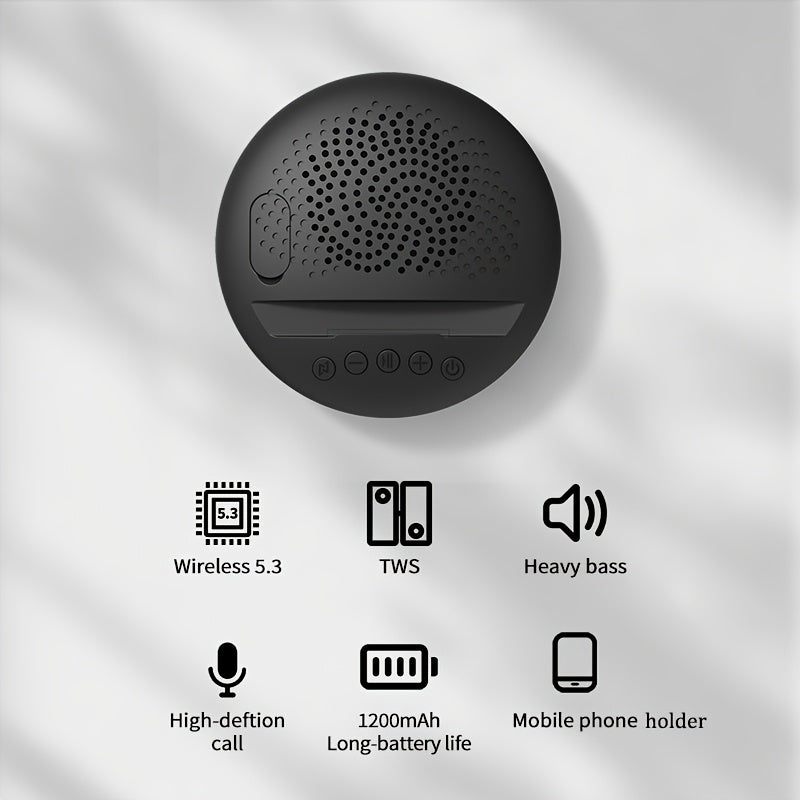 Portable Wireless Speaker with Rope - Multifunctional Speaker, Phone Stand & Pen Rack, Surround Sound, TWS Connectivity, Built-in Microphone, Ideal for Home, Car, Outdoor, Office, Travel - Perfect Creative Gift