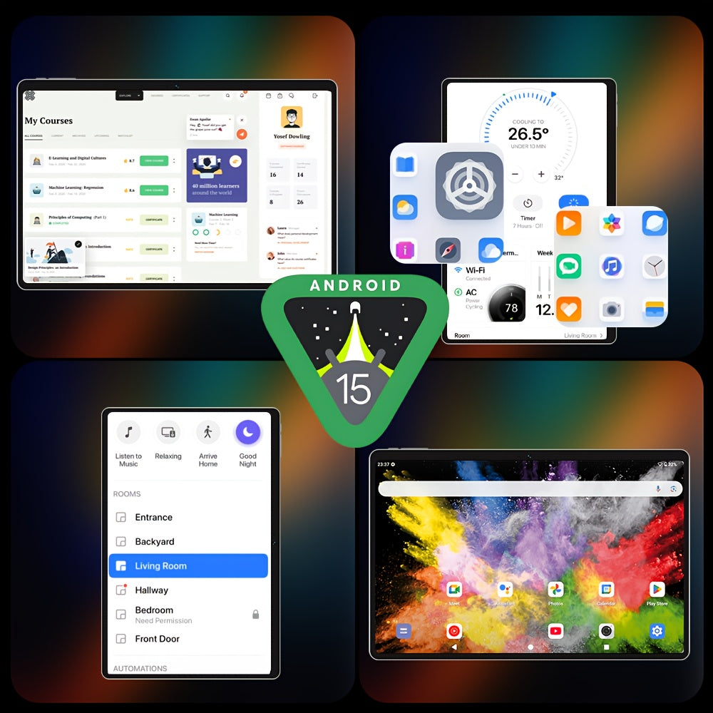 CRELANDER 2025 NEW Android Tablet with a 10. 1 Inch IPS Touch Screen, 2-In-1 Design Including a Protective Case, Optional Keyboard, Mouse, And Stylus. It Features 12GB RAM (4GB + 8GB Expandable) And 128GB Storage, Supporting a 1TB TF Card