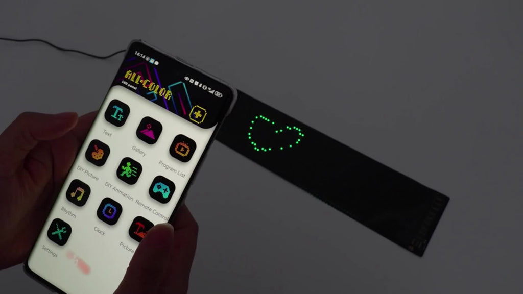 4th Of July Decor: [Flexible LED Dot Matrix Panel] LED Dot Matrix Display, Supports USB Power Supply, App Control | Flexible, DIY Programmable Lighting, Suitable for Shops, Hotels | Easy to Install, Durable Design, Dimmable Graphite RGB Display