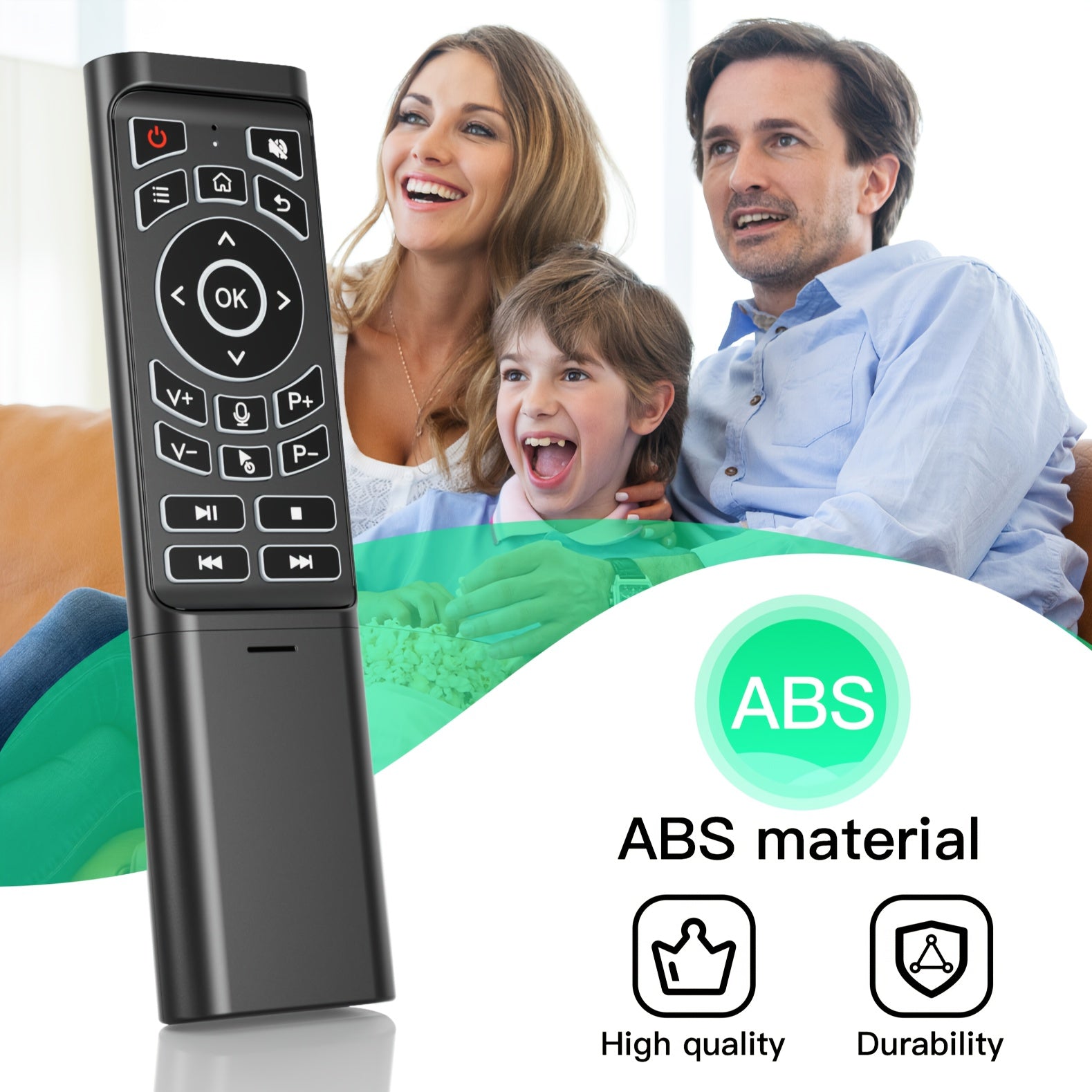 2025 Enhanced Mini M3 Tri-Mode Wireless Keyboard Remote Control Kit Featuring Wireless + 2.4G Dual Channel | Seamless Cross-Screen Multi-Device Instant Switching | Voice Command & Intelligent Learning Capability | Compatible with PC/ Android TV/ Ras