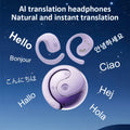 Translation Earphones Supporting Over 100 Languages, Small Coconut Ball Hanging TWS Wireless Earphones, Music Without Delay, Translation Earphones, Conference Recording Translation, Real-Time Voice Translation, Fast Charging, And Free Lanyard