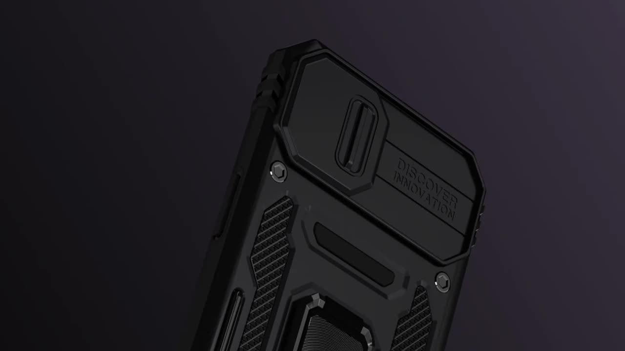 [Shockproof Magnetic Case] Phone Case - Suitable for Samsung Galaxy S24FE S23FE S22 S21FE Ultra A55 A54 A35 A34 A25 A24 A16 A15 A14 A06 A05 A05S 5G Series Heavy Duty Shockproof Magnetic 360° Rotating Ring Bracket Phone Case with Lens Sliding Window Protec