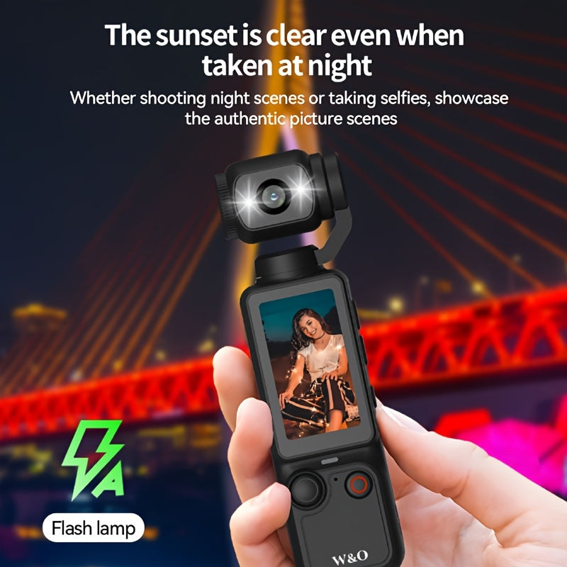 4K UHD 180° Rotating Lens Anti Shake Action Camera with 1.9 Inch Screen, Vlogging Camera, 2000mAh Battery, Lightweight for Vlogging & Travel - Perfect Gift for Halloween & Christmas, Vlogging Equipment, Sleek Design, Durable Construction