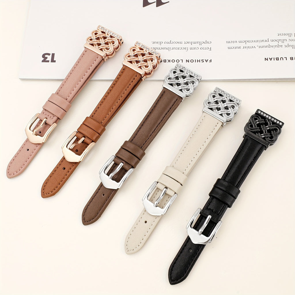 Straps Suitable for Samsung Galaxy Watch 7/6/5/4 44mm 40mm/Galaxy Watch 6 Classic 47mm 43mm/Galaxy Watch 5 Pro/Watch 4 Classic/Watch 3 41mm/Active 2, 20mm Ultra-thin Strap with Designer Carefully Designed Interlocking Buckle Ladies Watch Band.