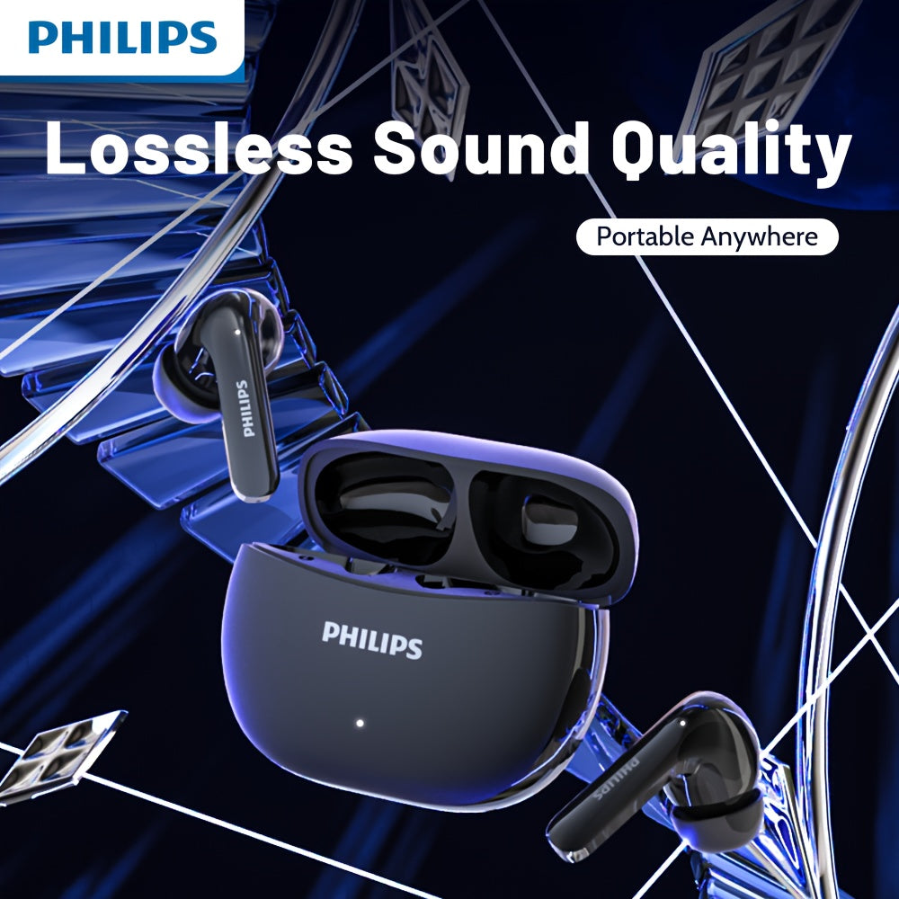 Philips TAT1320 Wireless Wireless Headset, Upgraded Wireless 5.4, 13MM Speakers, Ultra-long Battery Life, Type-C Fast Charging, Stereo In-ear Earphones, With Microphone, Compatible With Mobile Phones, Suitable For Games, Business, Sports, Camping