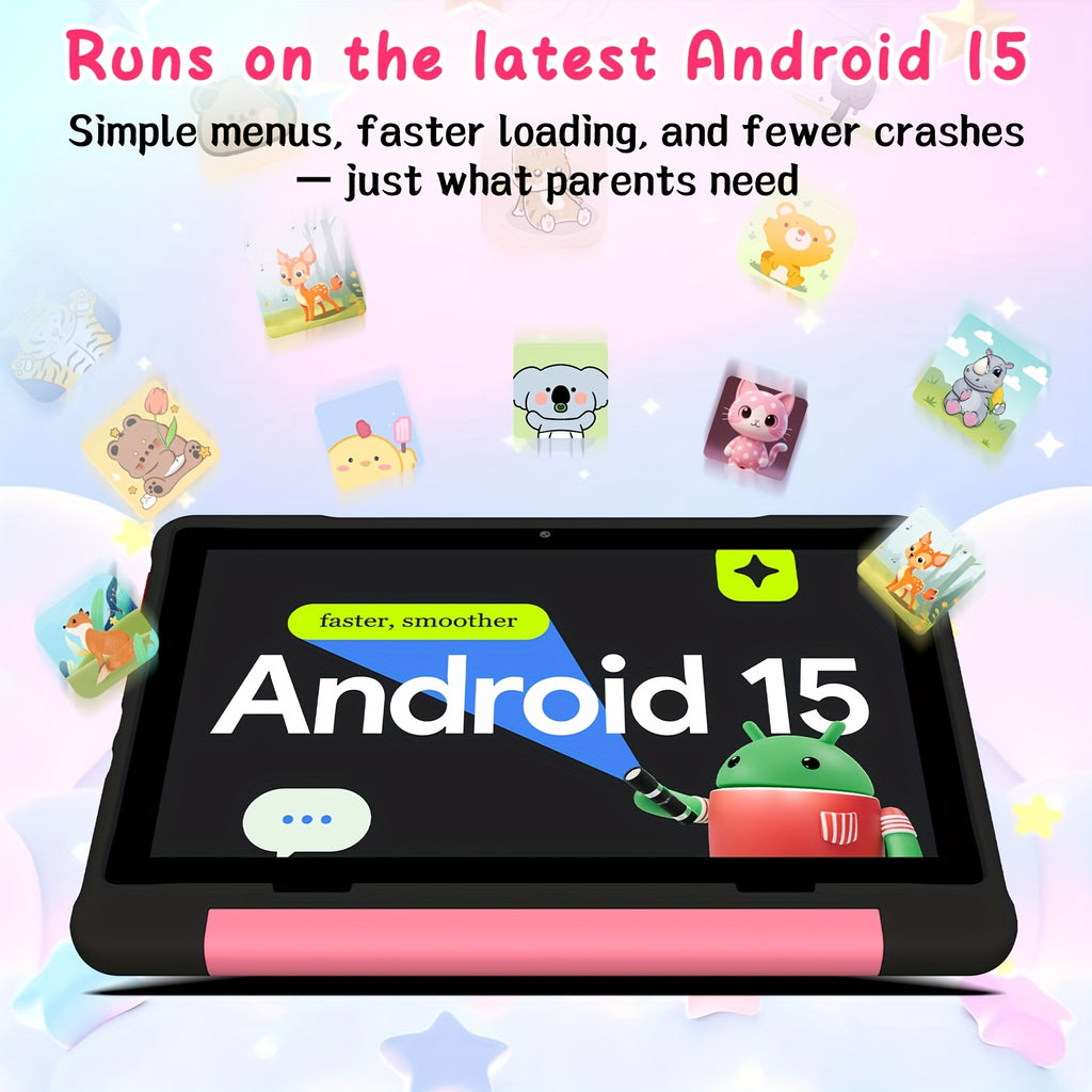 [Halloween Christmas Gift] Apolosign 2025 10.1 Inch Android 13/14/15 Kids Tablet, (3+5)GB RAM+64GB ROM, 4+32GB, 8-Core, Wifi 6, 5MP+2MP, 1280*800 HD Display, Parental Control, Educational, Shockproof & Handheld Case, Kids Space, Halloween Christmas Gift,