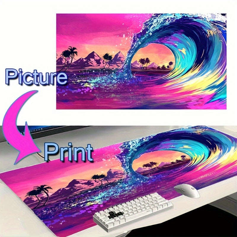 Personalized Large Mouse Pad And Desk Mat with Custom Photo/Text - Features a Non-Slip Base, Perfect for Office, Gaming, Or Home Use - Customize with Your Own Images Or Text - a Great Gift for Professionals And Gamers