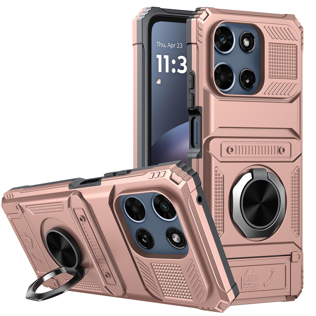Phone Case Cover with Magnetic Support Metal Kickstand for Moto G 5G 2025/Moto G 5G 2026/Moto G Play 2026 6.7inch