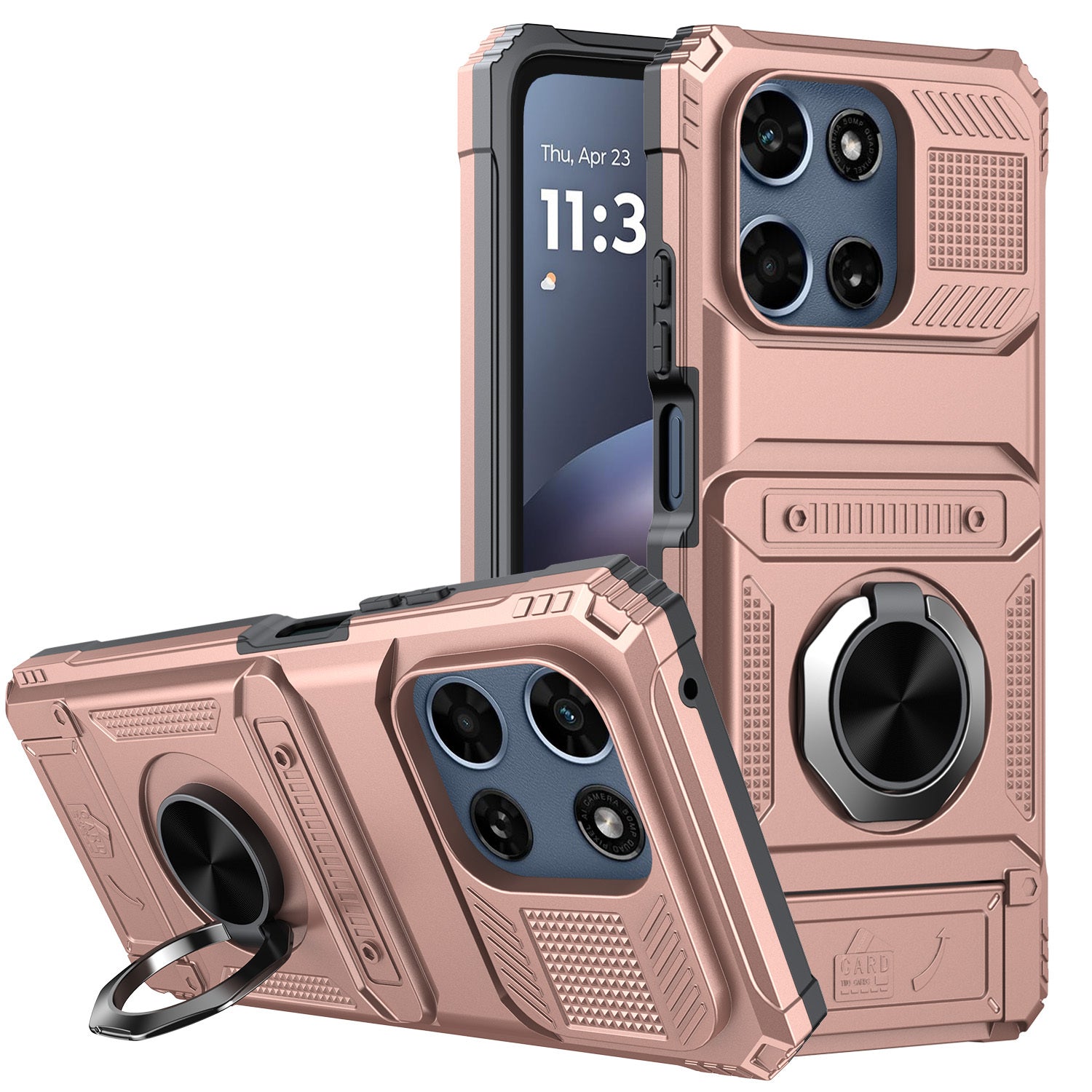 Phone Case Cover with Magnetic Support Metal Kickstand for Moto G 5G 2025/Moto G 5G 2026/Moto G Play 2026 6.7inch