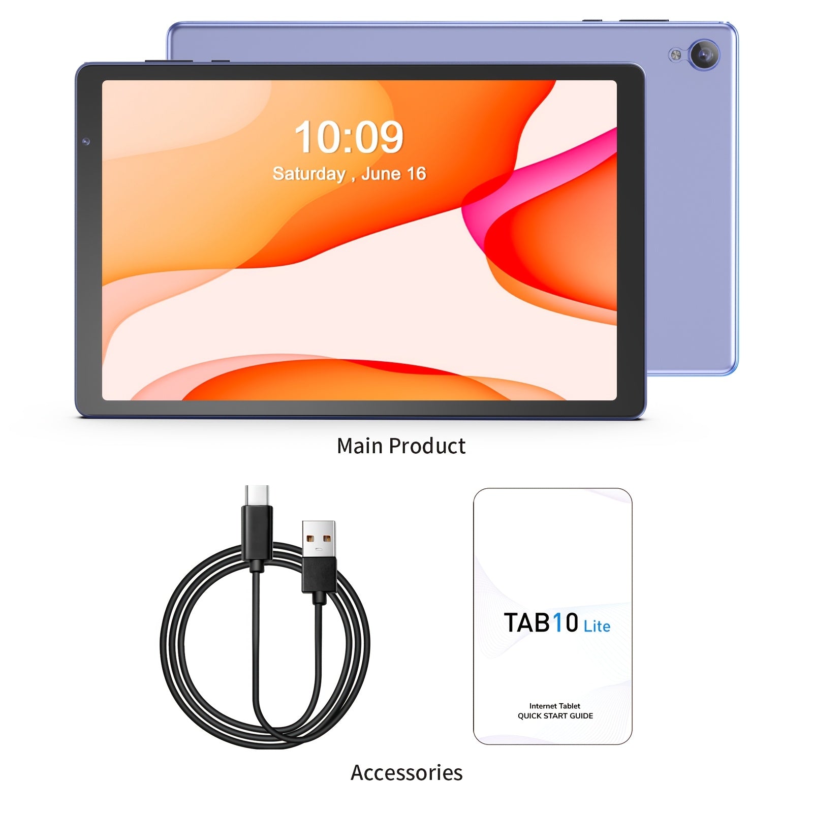 [Android 14 Tablet] Pritom 10.1 Inch Android 14 Tablet, 4GB DDR (2GB+2GBExpansion)RAM, 32GB ROM, 6000mAh, Quad Core Processor, 10 Inch Tablet, Android Tablet High-Definition IPS Screen, Camera, Wi Fi, Google, PC, Pad Tablet