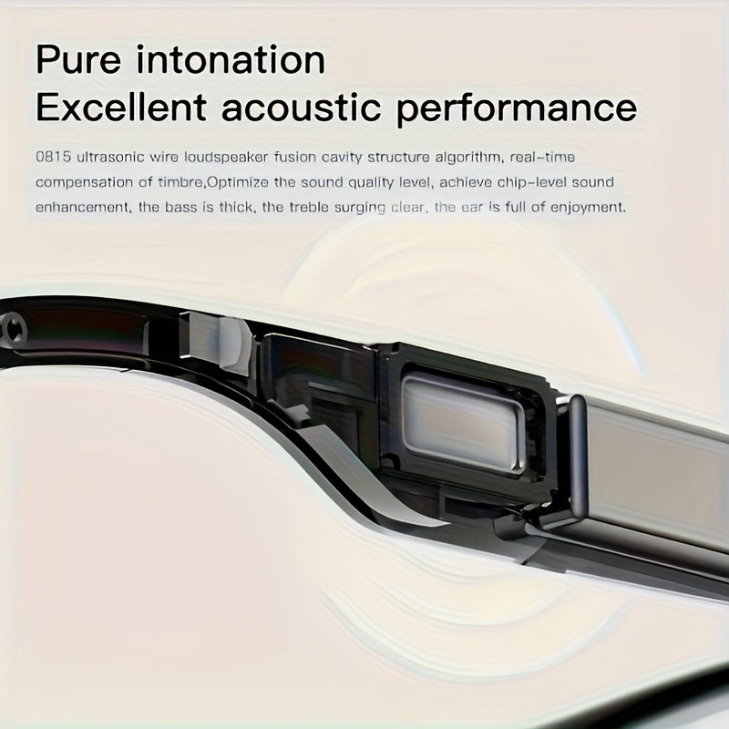 AI Smart Glasses, Supporting Real-time Translation in 160 Languages, Equipped with a GPT Chat System, Unisex Multifunctional Audio Glasses with Built-in Microphone and Speaker, Featuring Music Playback and Hands-free Calling During Calls
