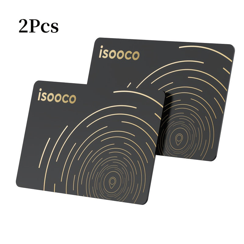 1pc/2pcs ISOOCO Ultra-thin Smart Wallet Tracking Card Item Tracker (only Supports IOS, Not Android), Portable Global Locator,, School Bag, Work Badge, Suitcase, School Bag, Handbag Finder, Used with Find My, 3-year Battery Life