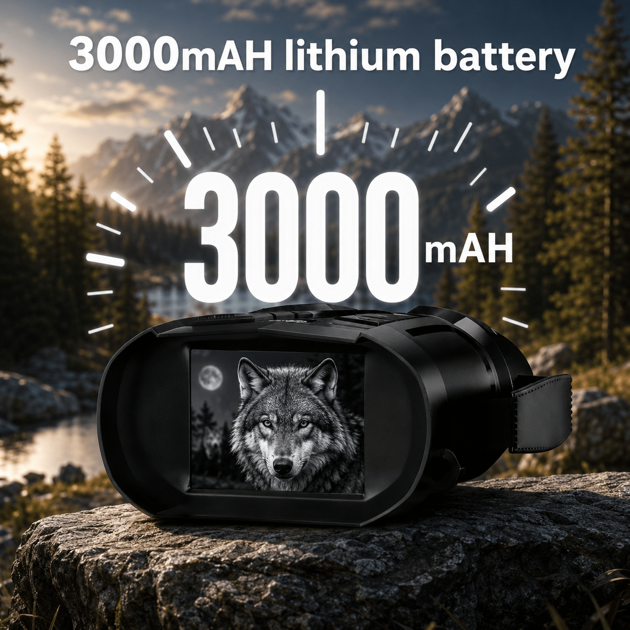 Night Vision Binoculars - 5W IR Night Vision Goggles with 3' IPS Screen, 1080P HD Video, 10X Zoom, 800m Night Range - for Hunting, Camping, Ranch Security, Surveillance, Wildlife Observation, Gift for Men