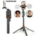 AI Face Tracking Tripod with Remote, 70.87inch Extendable Pole, 360° Phone Rotating Stand, AI Smart Tracking Selfie Stick for iPhone & Android, Vlogging & Live Streaming