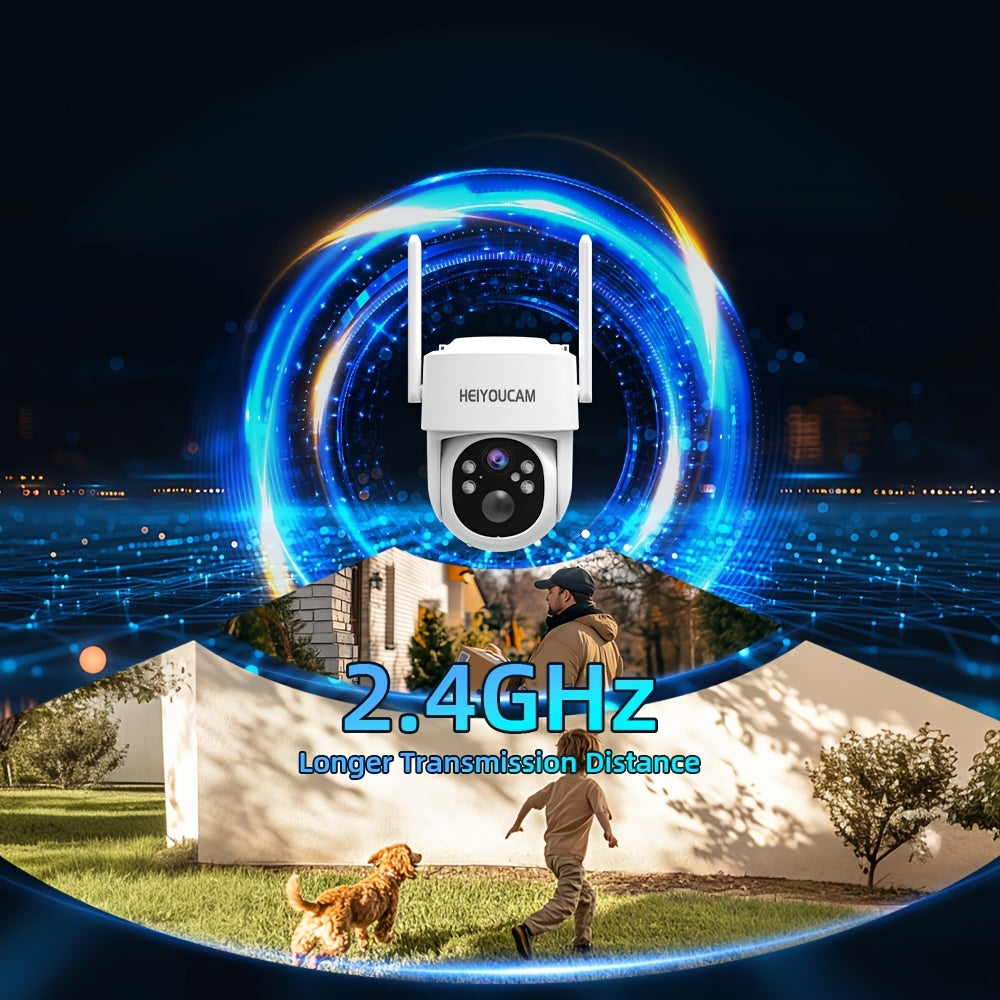 3MP Solar Security Cameras | Wireless Outdoor with 360° View, Smart Siren, Spotlights, 3MP HD Color Night Vision, AI Human Detection, 2-Way Talk, Human Tracking, Weatherproof, Wall Hanging, Motion-Sensor, Wi-Fi Function