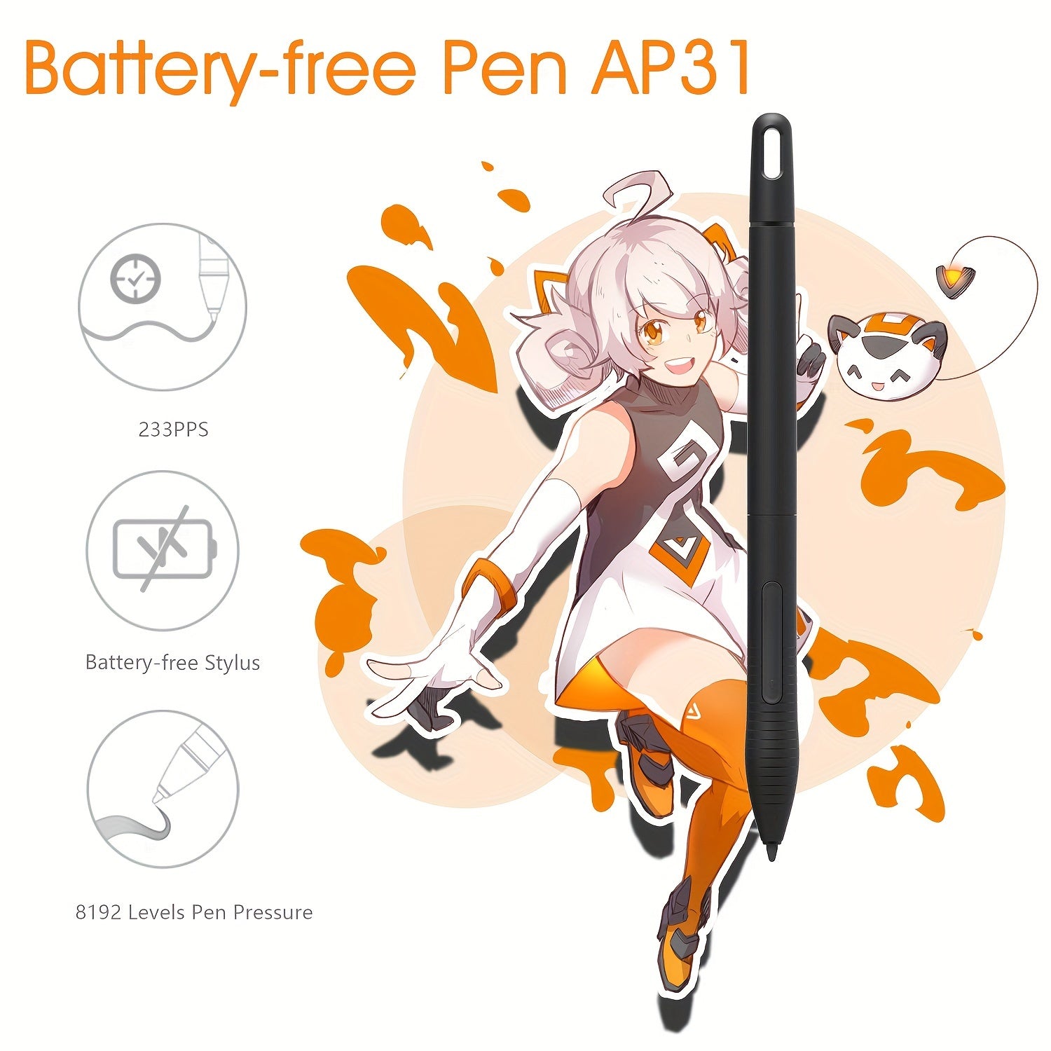 Drawing Tablet GAOMON M10K Professional Large Graphics Tablet with 8192 Levels Battery-Free Stylus, 10 Hot Keys for Digital Art, Design, Photo-Editing, Work with Mac, Windows PC 10x6.25 Inches