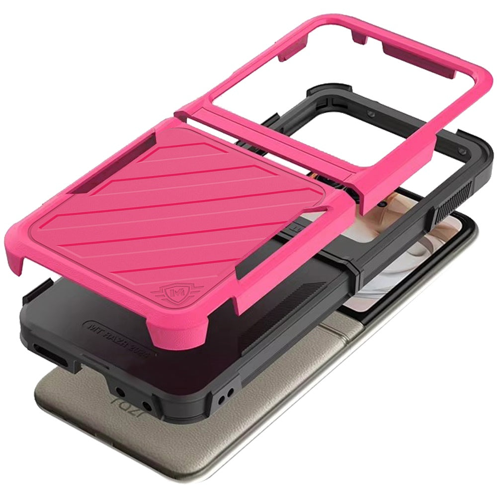 For Motorola Razr 2024 Noble Lined Shockproof Dual Layer Hybrid Phone Cover Case