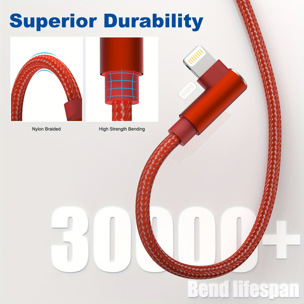 ForiPhone Charger, 3 Pack USB A to Lightning Cable MFi Certified ForIPhone Charger Cord Nylon Braided Compatible with ForIPhone 14/13/12/11 Pro Max/XS/XR/X/8/7/iPad (10ft)