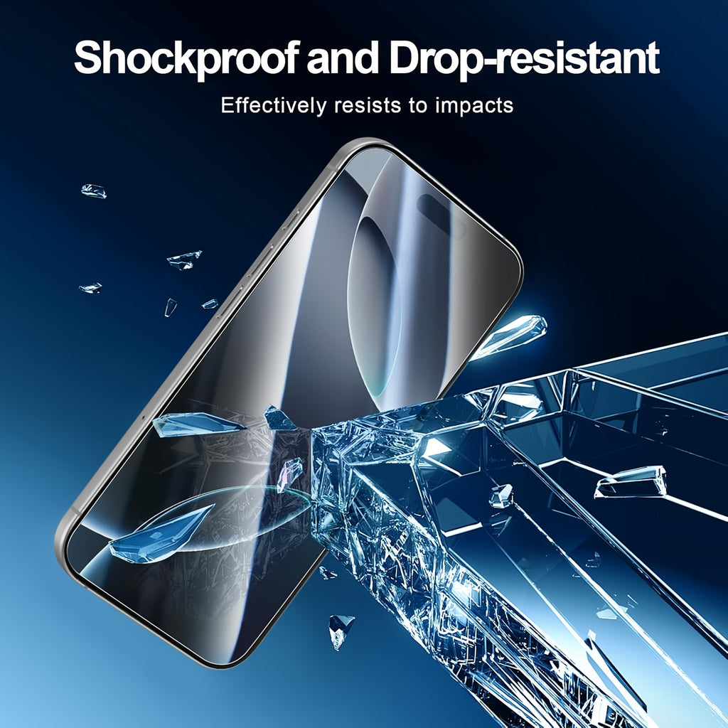 New 360-Degree Complete Black Anti-Peep Film: Full Coverage Privacy Tempered Glass for Iphone X/XS/XR/11/12/13/14/15/16 Pro Max. Multi-Model Anti-Peep Eye Protection Screen Protector with 9H Hardness, Ultra High Definition, Scratch Resistance