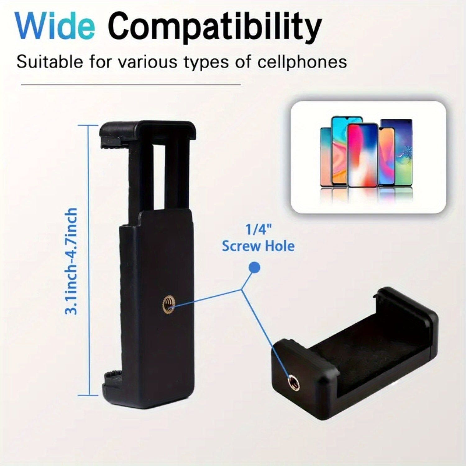 A 63-Inch Portable Mobile Tripod That Serves As a Retractable Phone Stand, Ideal for Vlogging, Live Streaming, Cooking, And Fitness. This Lightweight And Stable Tripod Features a Secure Phone Holder