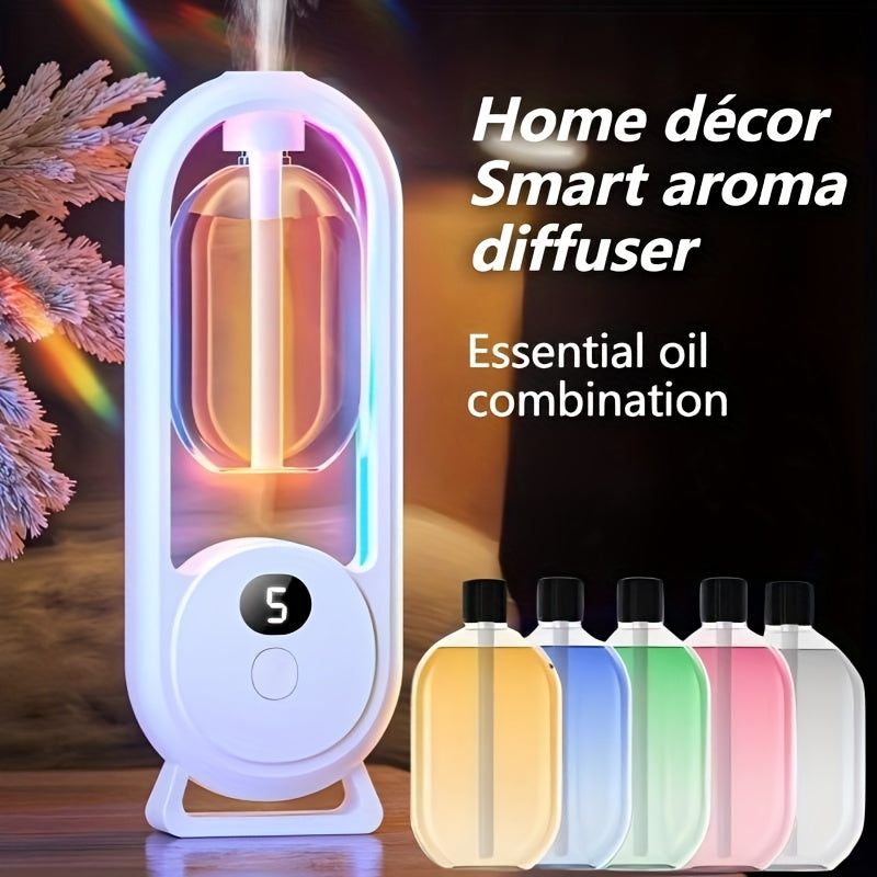 Sonic Technology Aromatherapy Humidifier with 7 Color LED Light - Quiet, USB Powered Mini Essential Oil Diffuser for Bedroom, Office, Cafe & Yoga And Bedroom Deodorization, Timer Setting, Humidifier, 5.07 Oz, SAP