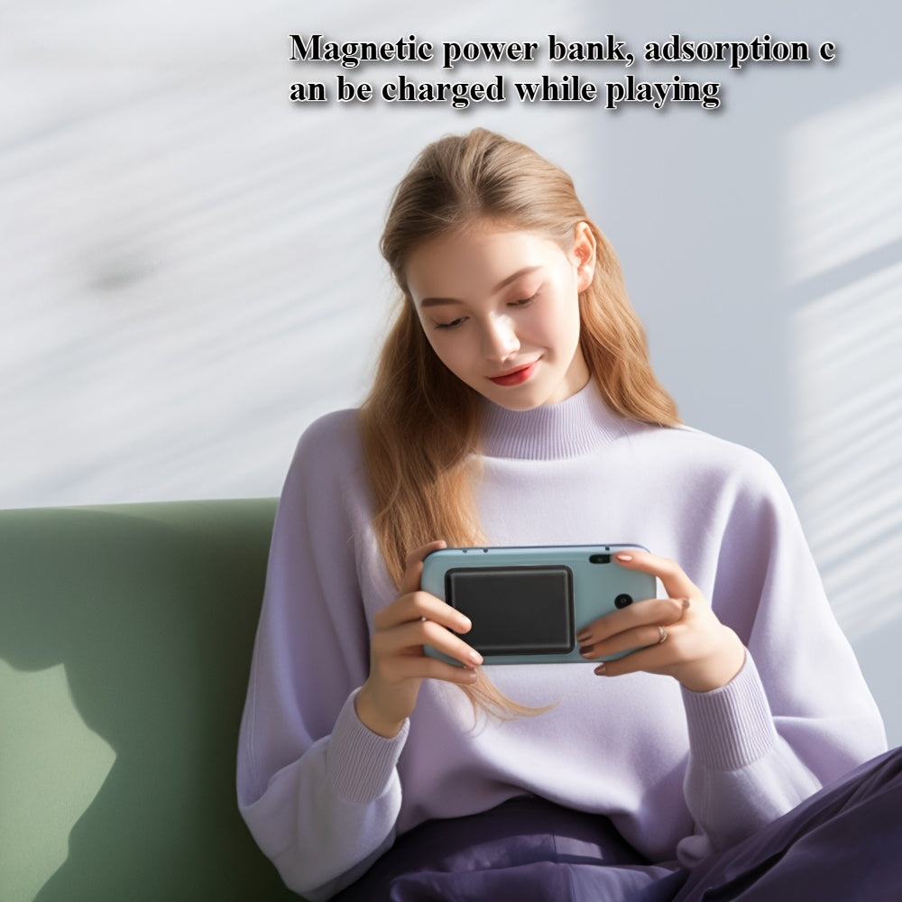 [Portable Wireless Charger] Mini Magnetic Wireless Portable Charger 5000Mah - 5W Wireless And 10W Wired Power Bank, USB-C In/Out, Compatible With Iphone 15/16, Android And Other Phone Additions (Local Warehouse) Compatible Devices