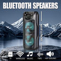 Wireless Heavy Bass Speaker - 10in Portable Wireless Speaker With RGB LED Lights, USB Charging & FM Radio, Dual Drivers 4in Width, Easy To Carry For Outdoor Camping, Perfect Holiday Gift For Family Friends, Perfect Gift For Easter And Mother'S Day