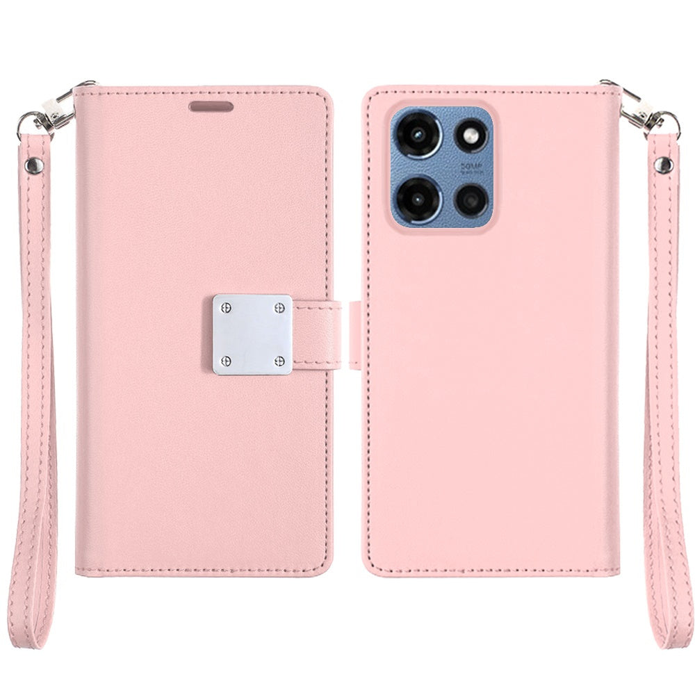 For Motorola Moto G 5G 2025 Phone Case, PU Leather Wallet Stand ID Card Holder Cover