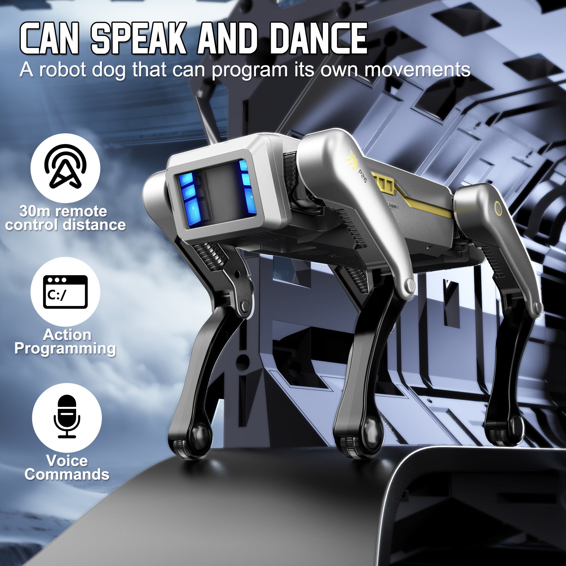[Special Offer] [Flash ]Intelligent Robot Dog, 2.4GHz Remote Control Toy Dog, With A Maximum Remote Control Distance Of 99Ft, AI Voice Control Can Be Connected, Programming Actions To Mobile Apps, Can Dance, Telling Stories, Perform A Dance