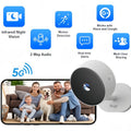 [Night Vision, Motion Detection] Card-Style WiFi Security Camera, 3MP 2K HD Security Camera, 5G And 2.4G, With Two-Way Audio, Night Vision, Motion Detection, Alarm, Cloud And SD Card Storage, Compatible With Alexa And Home, Protect Your Home, Shop And Pri