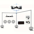 19X6.5Ft Background Support Stand Featuring a 300° Rotating Connector & Dual Crossbar - Versatile Background Support System, Includes 6 Clamps, 3 Weights, And a Carrying Bag for Photography, Weddings, And Events