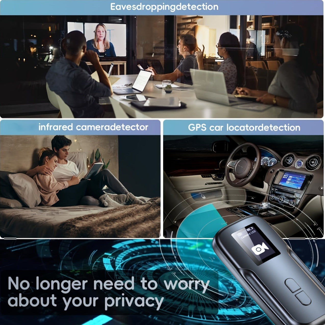 2026 Latest Hidden Camera Detectors With OLED Screen, Anti Spy Detector, Bug Camera Detectors, Car Hidden Detector, Infrared Detector, RF Detector, Anti Eavesdropping, Finder Device, Anti Tracking For Travel, Office, Hotel