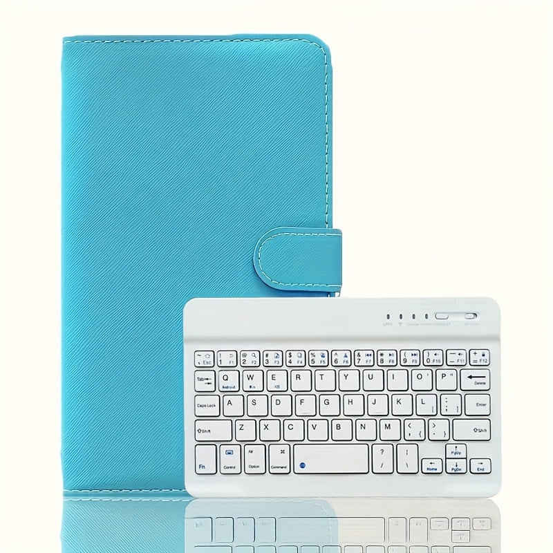 Portable Wireless Keyboard - Full-Size, Foldable, Black PU Leather, for Smartphones, Tablets, Laptops, Smartphone Typing, Laptop Accessory, Compact Style, Foldable Design, Smooth Typing, Highquality Keys, Business Professionals, Digital Nomads