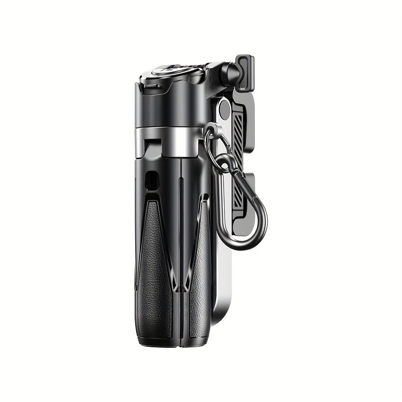 The Mini Selfie Stick Three In One Phone Stand Is Equipped With A 16 Inch Extendable Selfie Stick And A One Click Unfolded Stand. Featuring DSLR Style Grip And Wireless Remote Control. Suitable For Concerts, Hiking, And Desktop Live Streaming