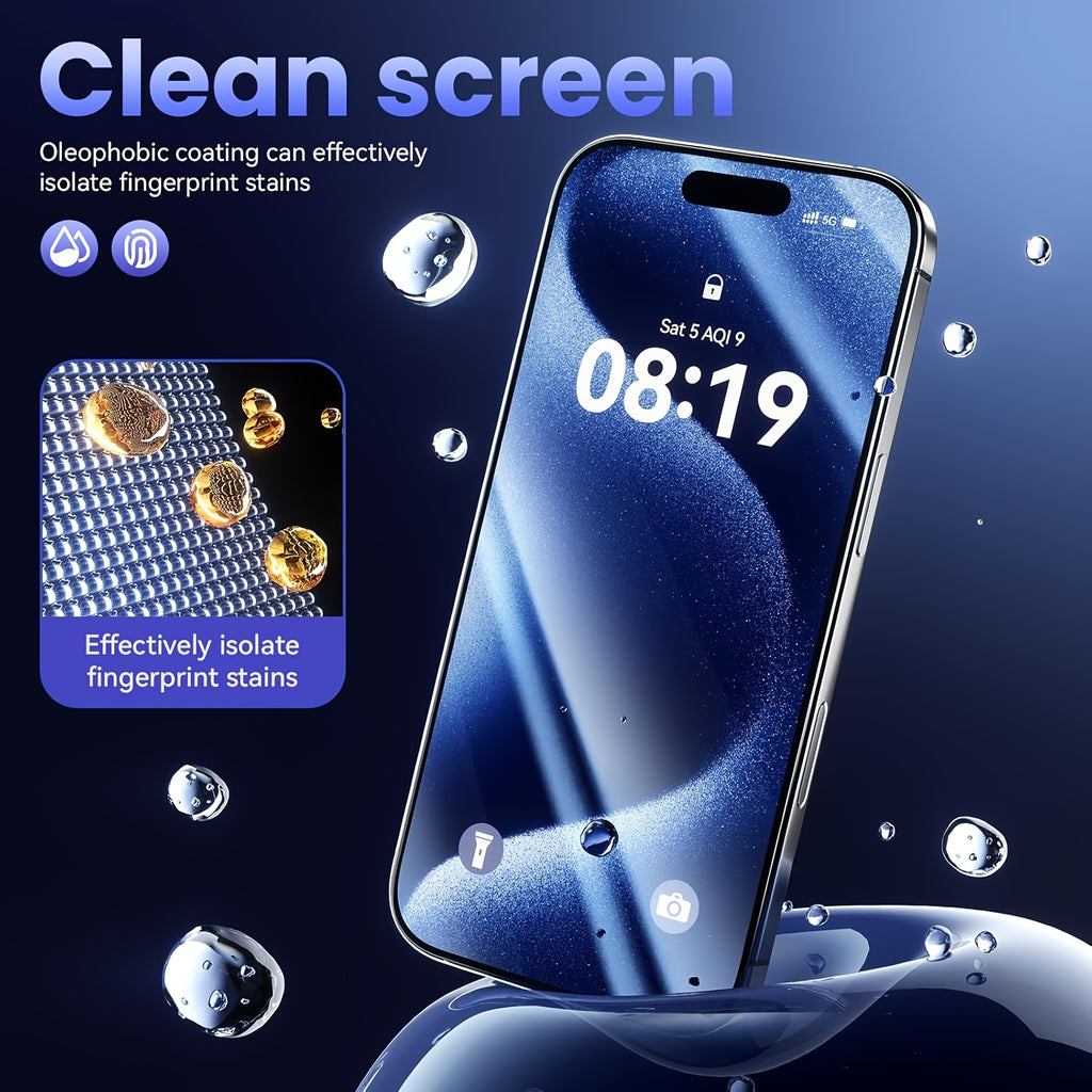 New 360-Degree Complete Black Anti-Peep Film: Full Coverage Privacy Tempered Glass for Iphone X/XS/XR/11/12/13/14/15/16 Pro Max. Multi-Model Anti-Peep Eye Protection Screen Protector with 9H Hardness, Ultra High Definition, Scratch Resistance