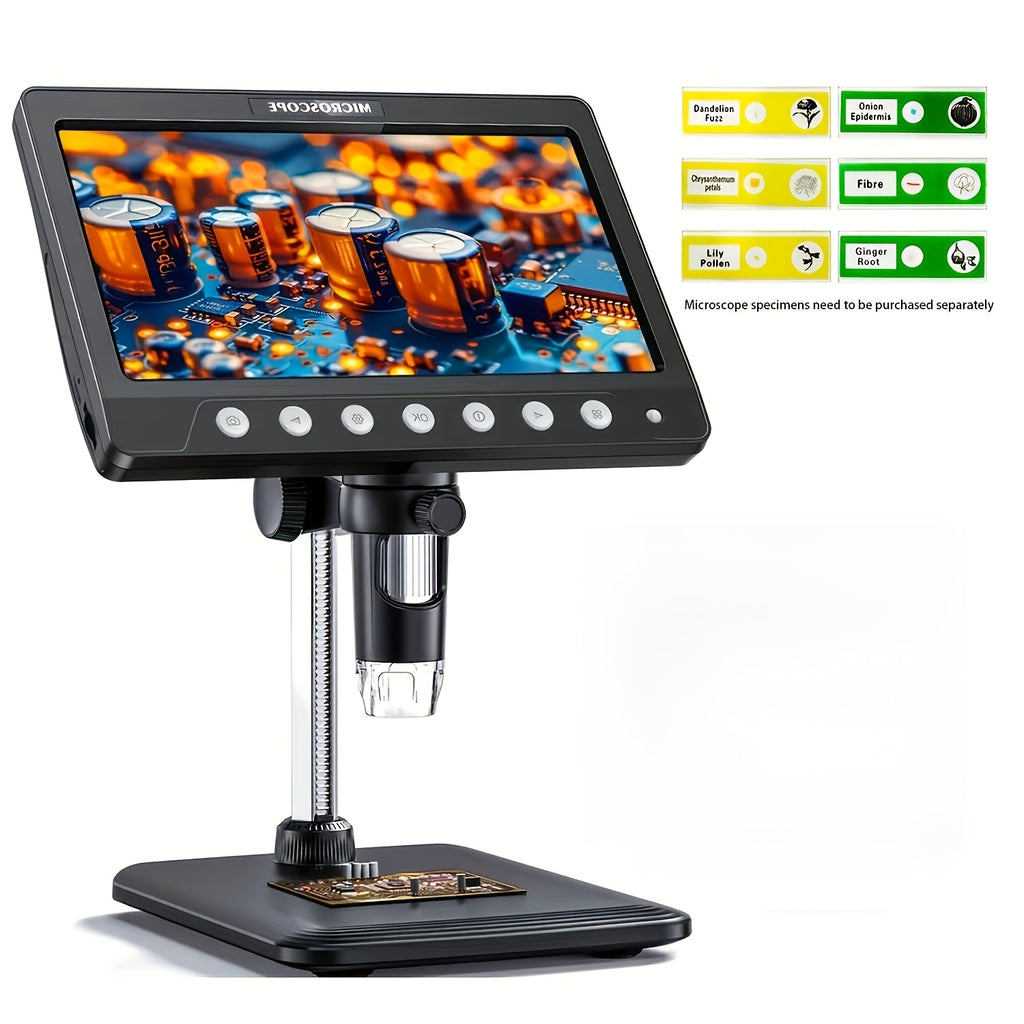 Microscope And Specimen Need to Be Purchased Separately Digital Microscope with 7-Inch High-Definition IPS Coin Microscope for Incorrect Coins, 1200X Soldering Microscope with 8 LED Lights, USB Microscope for Windows