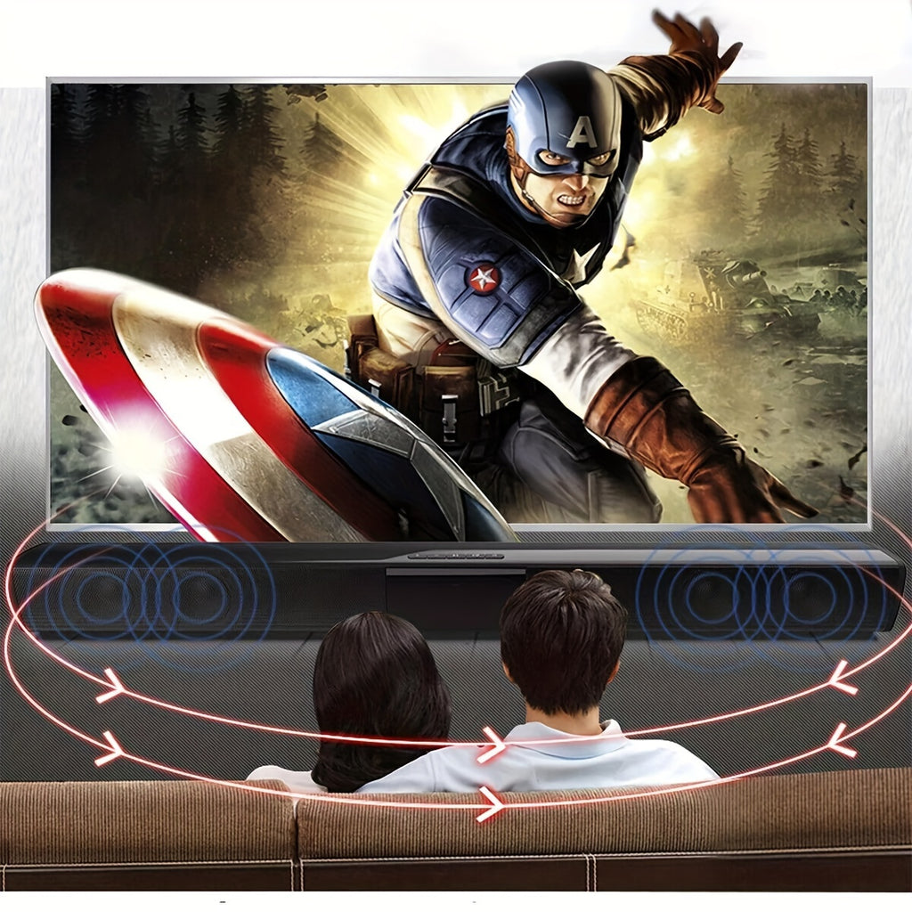 Wireless 4 Speaker Surround Sound Bar System with Subwoofer for Home Theater And Remote Control, Featuring ARC, Optical, And AUX Connections