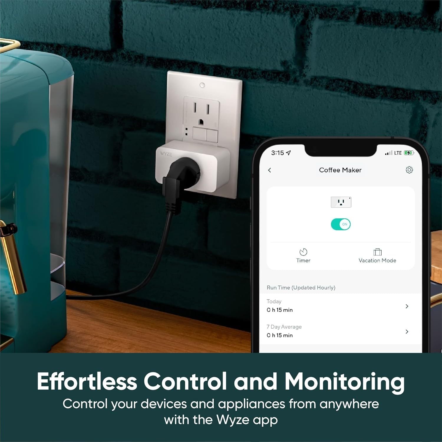 Wyze Plug, 2.4GHz WiFi Smart Plug, Works with Alexa, Google Assistant, IFTTT, No Hub Required, White – A Certified for Humans Device, White, 2 Pack