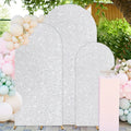 3pcs 6ft 6.6ft 7.2ft Wedding Arch Cover Sequins Arch Cover Metallic Arch Stand Cover Spandex Arch Backdrop Cover Payette Glitter Arch Cover for Birthday Party Wedding Decoration