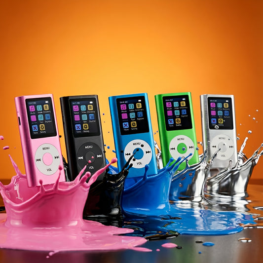 Supports 128GB Expansion, MP3/MP4 Player with 8 Hours of Long Battery Life | 1.8-Inch Color Screen, Hifi Lossless Sound Quality, E-Book/Recorder Function, Designed for Students' English Listening (No SD Card Included)