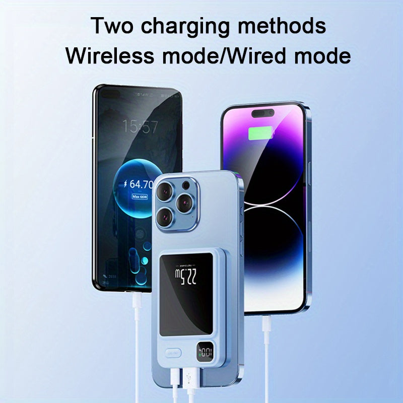 38880mAh Capacity Power Bank, Magnetic Power Bank, Wireless Portable Power Bank 22.5W Ultra Super Fast Charging Magnetic Power Bank for iPhone 17/16/ 15/ 14/ 13/ 12 Pro Max Plus And Android Phones, Outdoor Mobile Power Bank, The Best Gift
