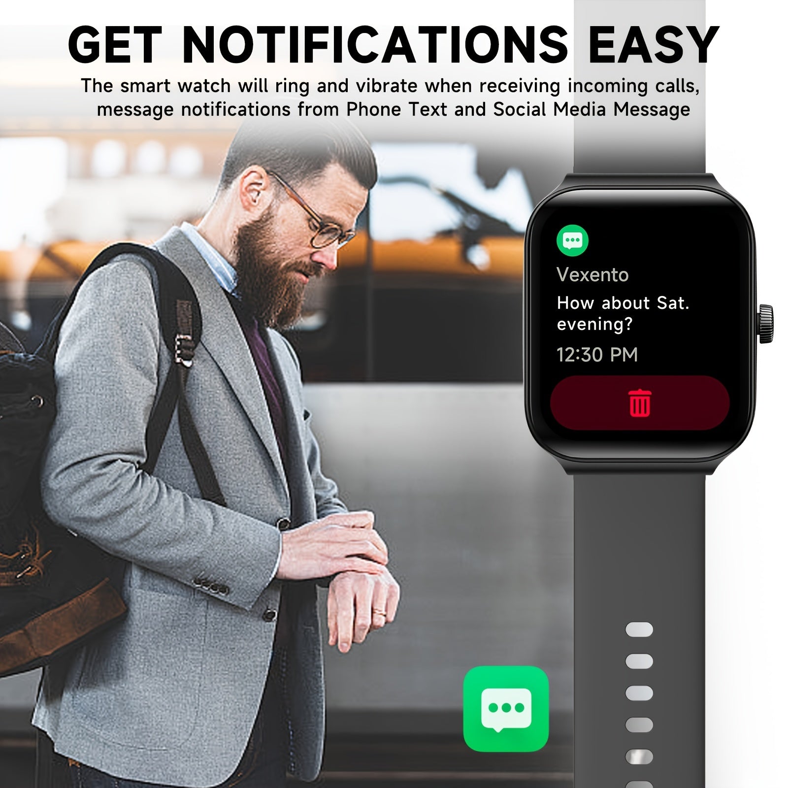 FAWEIO Smart Watch For Men Women With Alexa Built-in, 1.95" Smartwatch With Wireless Call, 100+ Sport Modes, Fitness Activity Tracker Pedometer, For IPhone & Android, Birthday Gifts, Mother'S Day Gift