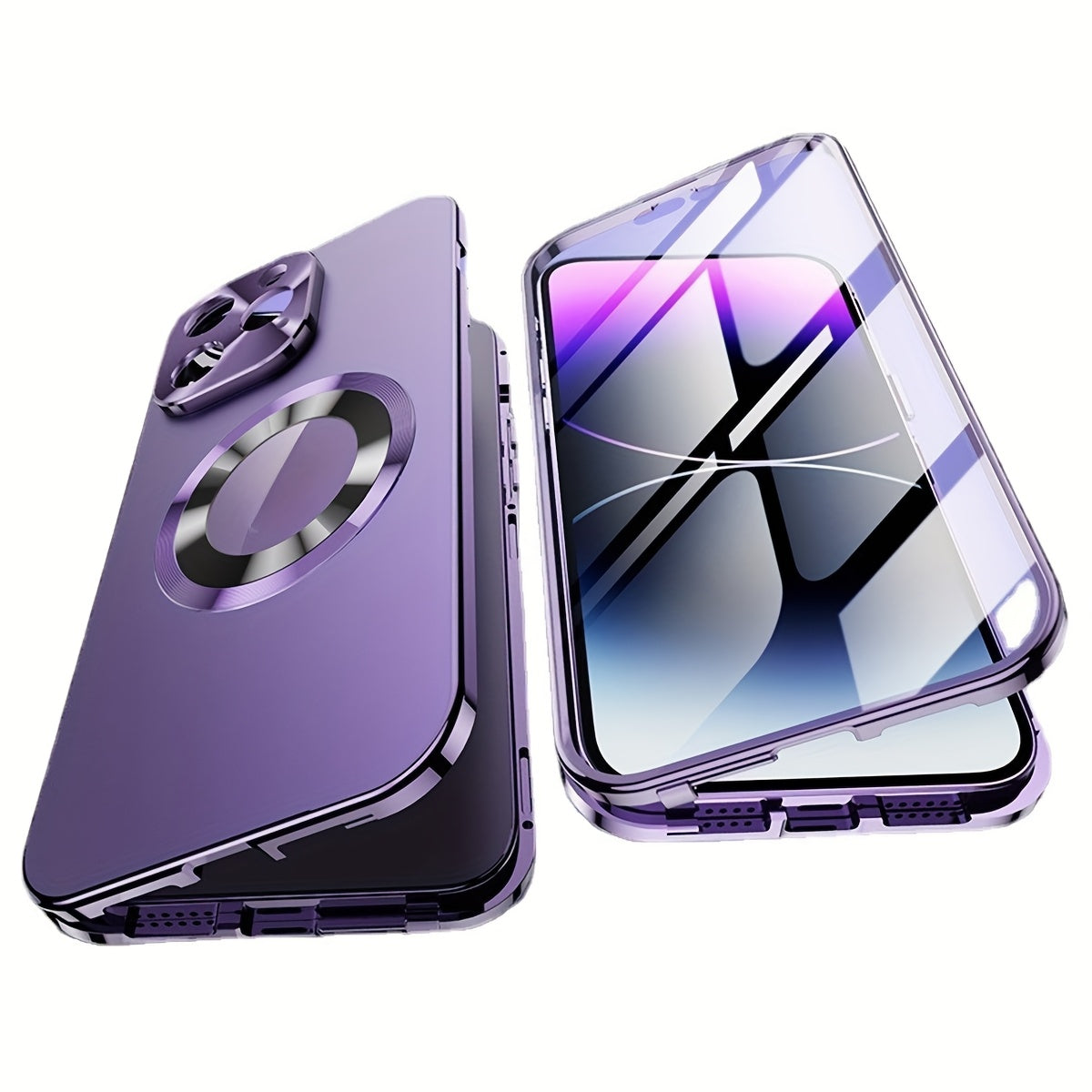 [Magnetic 2-In-1 Case] Phone Case - New Anti-Spy Phone Case Series, Magnetic 2-In-1 Design, Complete Protection Case, Compatible with Iphone 16/15/14/13/12 Pro Max Plus, All-Round Lens Protection Case