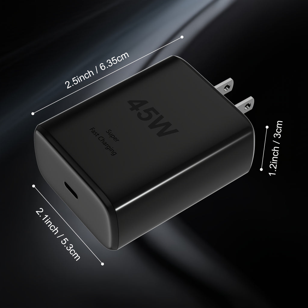 [2 Pack 45W Fast Charger] MFIGlGK [Fast Charger] 2 Pack 45W Super Fast Charger Type C | 45 Watt USB-C Wall Charging Block for Samsung S23/ Ultra/ S22/ S21/ S20/ Note10/ 20, iPhone 16/ 15 Pro, Pro Max, Plus With 2x MFIGlGK