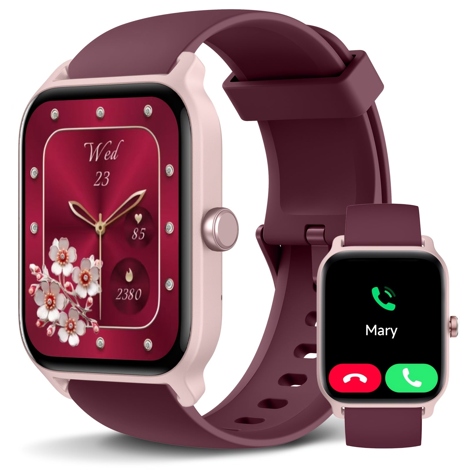 [Mother's Day Gift] Mother's Day Gift, FAWEIO Women's Smart Watch, Men's Wireless Calling, 1.8-inch HD Touchscreen, Fitness Tracker, 100+ Sports Modes, Built-in Alexa Smartwatch, Suitable for iPhone and Android